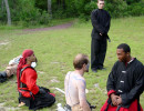 Otagiri, Warren and Tomatsu training with Master Shen