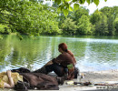 Sitting by the lake