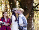 Bride and Groom Kiss