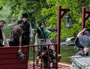 On a barge